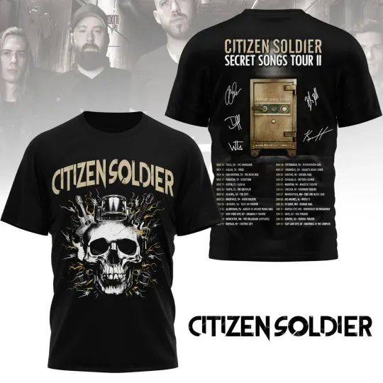 Discover Citizen Soldier Secret Songs Tour II AOP 3D T-Shirt