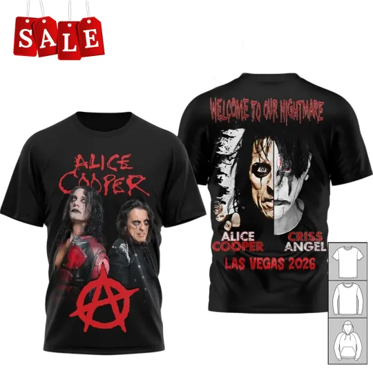 Alice Cooper Las Vegas 2026 Tour Gift For Fans 3D T-shirt