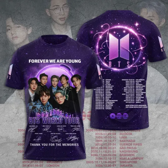 BTS World Tour 2026 AOP 3D T-Shirt