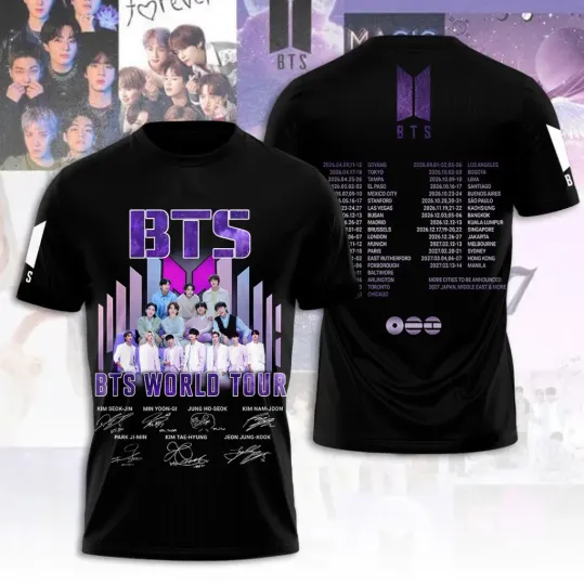 BTS World Tour 2026 AOP 3D T-Shirt