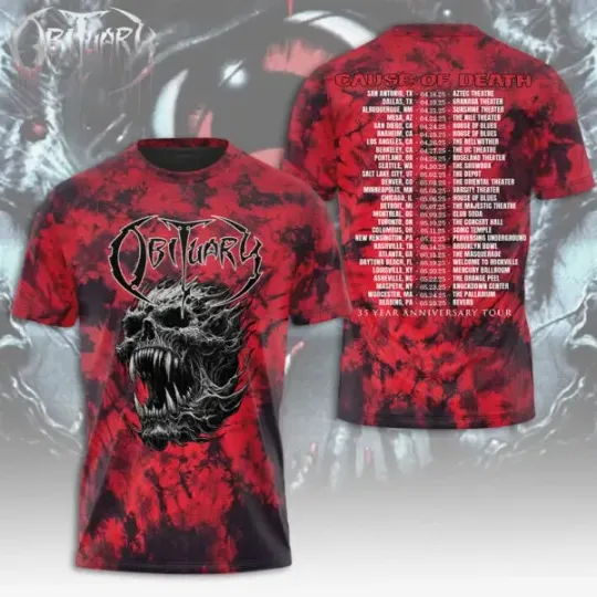 Discover Obituary Band Album Rock 3D T-shirt
