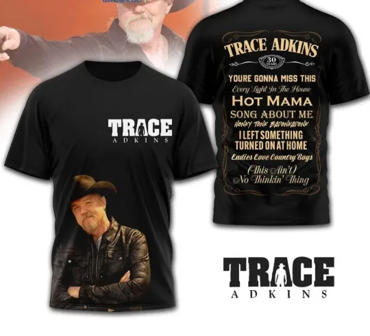 Discover Trace Adkins Celebrating 30 Years 3D T-Shirt