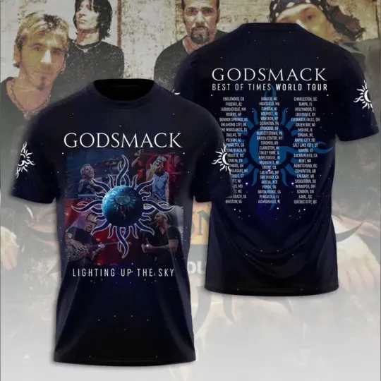 Discover Godsmack T-Shirt Lighting up the sky 3D T-shirt