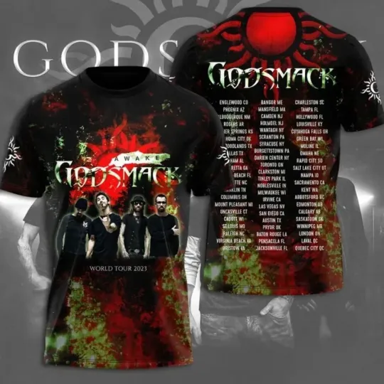 Godsmack T-Shirt Rock Band Tshirt 3D All sizes