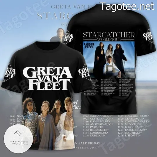 Discover Greta Van Fleet Starcatcher World Tour 3D AOP T-shirt For Fan Gifts