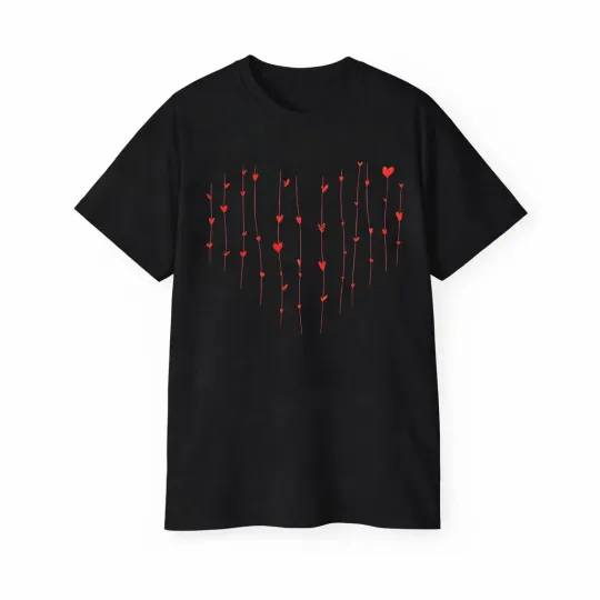 Discover Couple Heart Matching T-Shirts Black White for Valentine’s Day