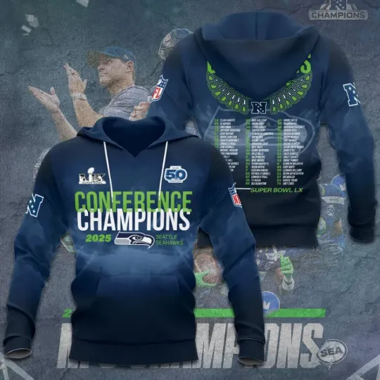 Discover Seahawks 2025 Champions 3D Apparel Hoodie