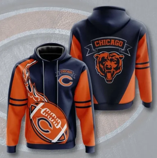 Football Team Bears Hoodie 3D Gift For Valentine