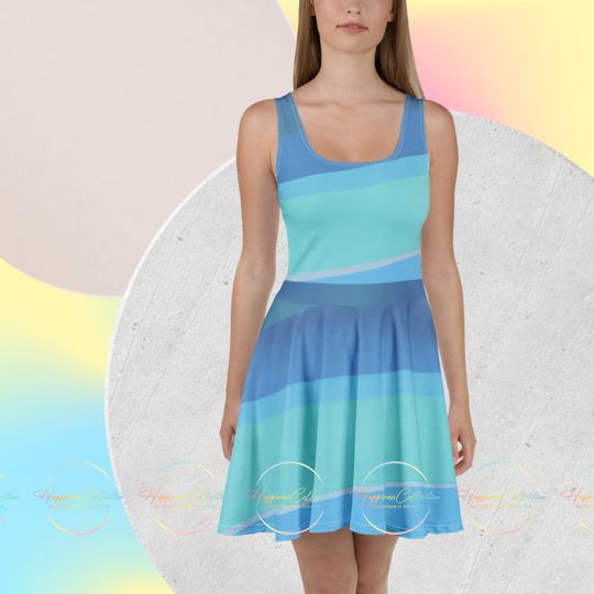 Discover Toothpaste Wall Skater Dress, Epcot Park Disneybound Outfit