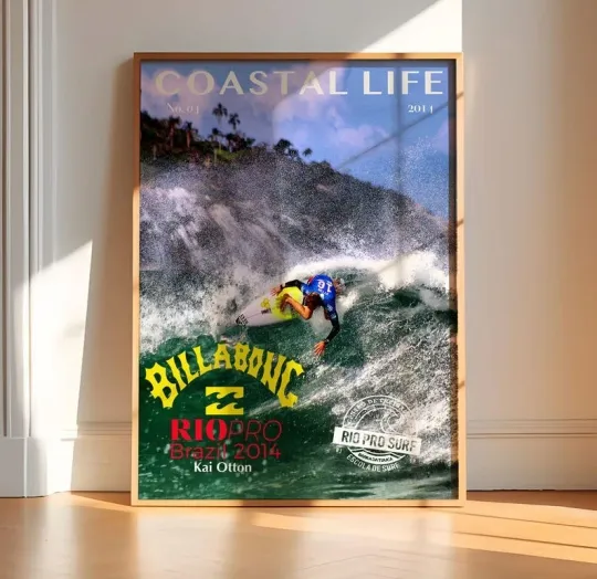 Discover Billabong Pro Surf Poster - Surf Art and Coastal Life Print