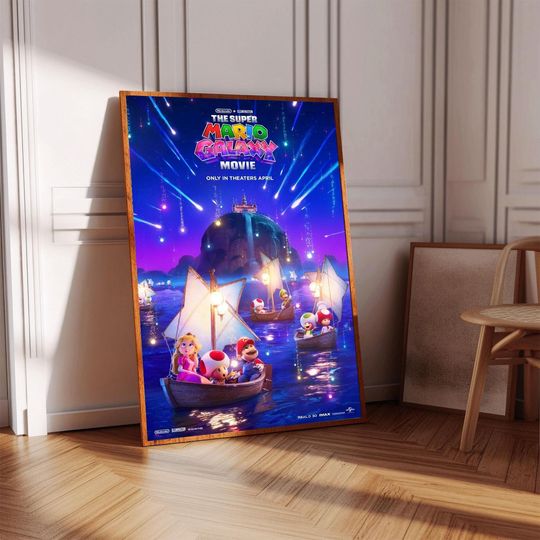 The Super Mario Galaxy Movie Fantasy Night Scene Animation Poster