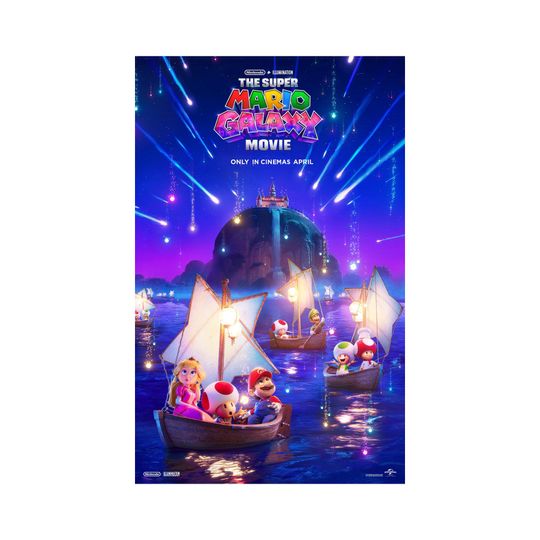 Discover The Super Mario Galaxy Movie Poster 2 Sided ORIGINAL Intl Version B 27x40 Chris Pratt