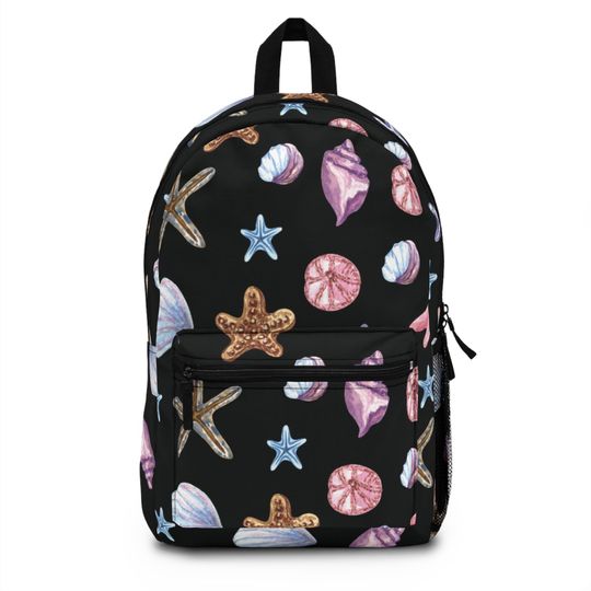 Discover Nautical Shell Backpack, Ocean-Themed Beach Day Bag