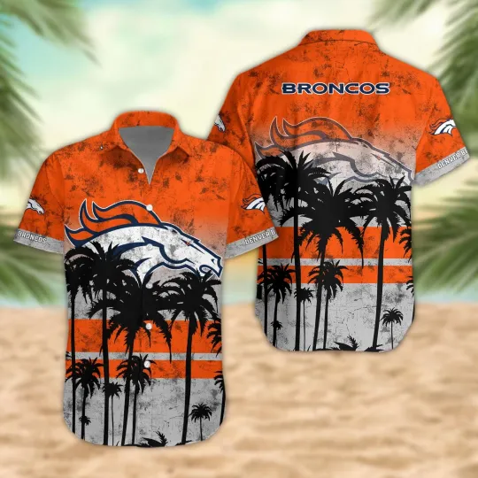 Discover Denver Football Team Broncoss Trending Summer Hawaiian Shirt