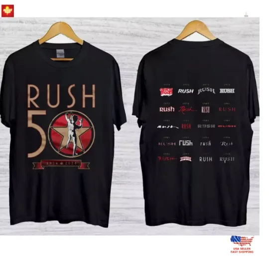 Rush R50 Tour 2026 T-Shirt Rush Band Concert Tee Vintage Rock Music Unisex Shirt