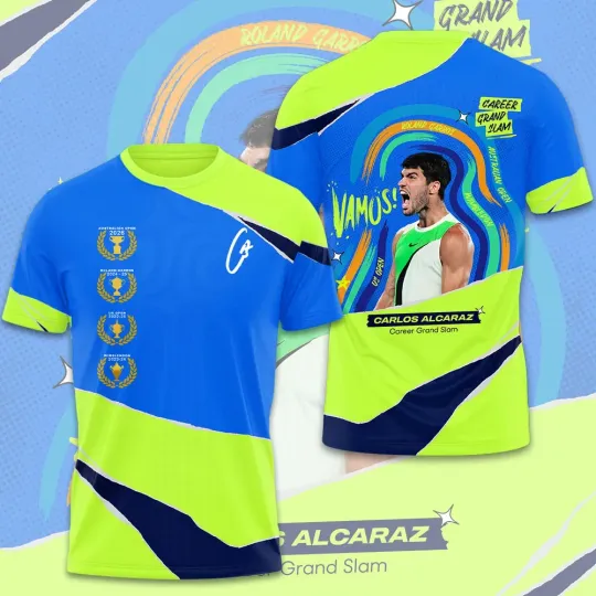 Discover Carlos Alcaraz Grand Slam Champion 3D Shirt
