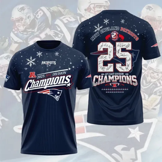 Discover Patriots AF.C Champions 2026 3D Shirt
