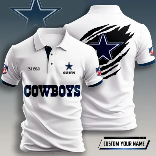 Discover Personalized Dallas Football Team Cowboyss  Polo Shirt, unisex adults S-5XL