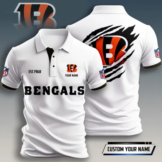 Discover Personalized Cincinnati Football Team Bengalss Polo Shirt