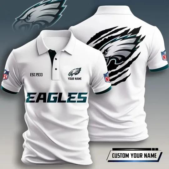 Discover Personalized Philadelphia Football Team Eagless  Polo Shirt