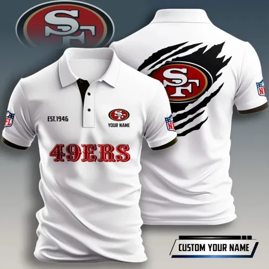 Discover Personalized San Francisco Football Team 49erss Polo Shirt, unisex adults S-5XL