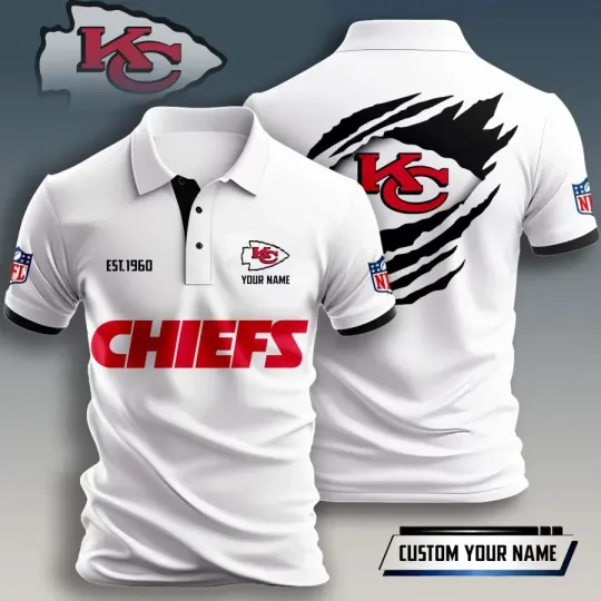 Discover Kansas City Football Team KC Chiefss Polo Shirt, unisex adults S-5XL