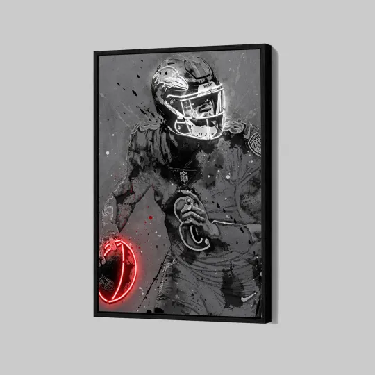 Baltimore Ravens Lamar Jackson Vertical Poster Football Wall Art
