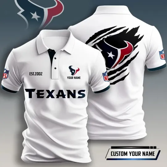 Discover Personalized Houston Football Team Texanss  Polo Shirt