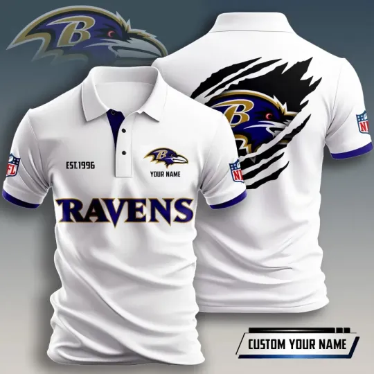 Discover Personalized Baltimore Football Team Ravenss  Polo Shirt