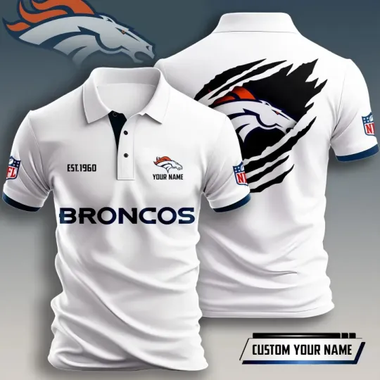 Discover Personalized Denver Football Team Broncoss  Polo Shirt , unisex adults