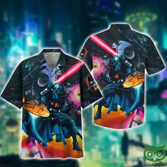 Discover Disney Star Wars Darth Vader With Light Sword Tropical Aloha Hawaiian Shirt