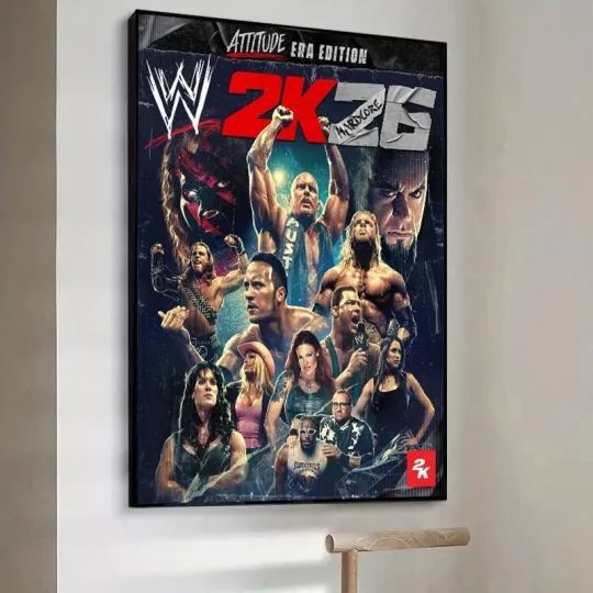 Discover Wrestling Entertainment Hardcore Attitude Era Vertical Poster