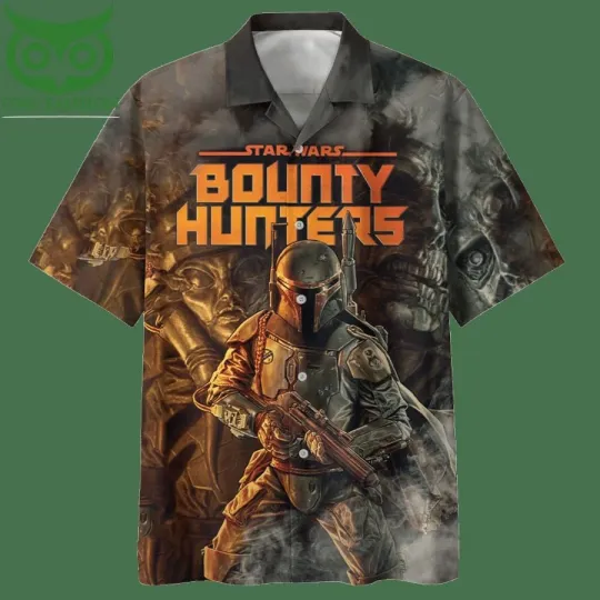 Discover Disney Star Wars Bounty Hunters Battle Tropical Aloha Hawaiian Shirt