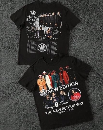 NE The New Edition Way Tour 2026 T-shirt, Toni Braxton/ Boys 2 Men two side Unisex Shirt