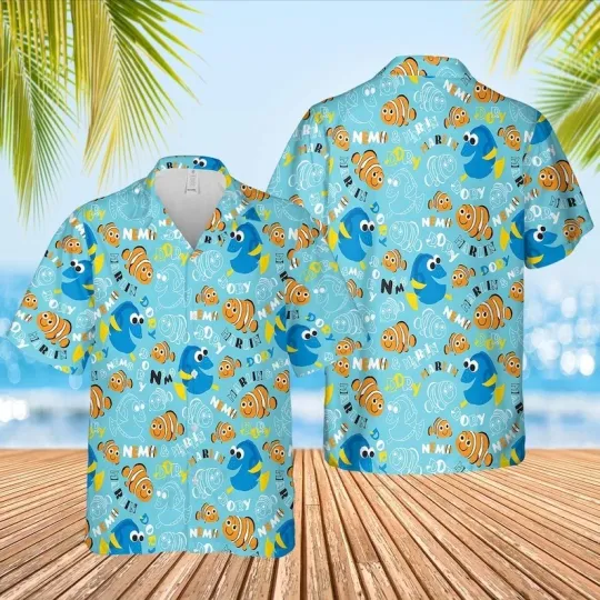 Discover Disney Dory Hawaiian Shirt, Dory Button Shirt, Tropical Shirt