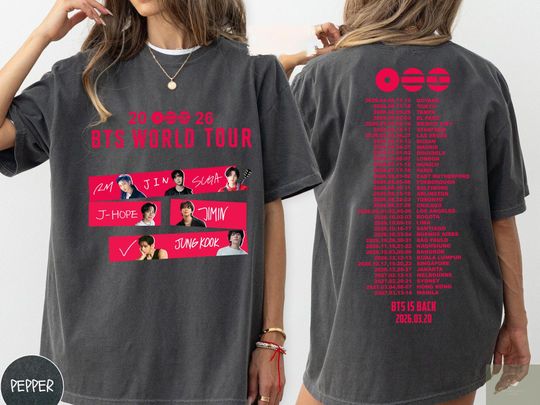 Comfort Colors BTS World Tour 2026 Shirt, Army Fan Gift