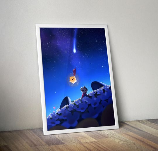Mario Galaxy Poster | Super Mario Wall Art Print | Indie Game Gaming Decor | 4 Color Video Game Poster | Large Wall Decor