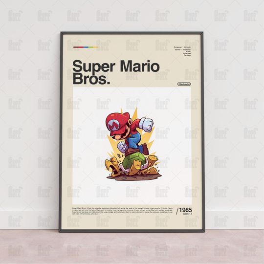 Discover Super Mario Bros Poster, Gaming Room Poster, Gaming Wall Poster, Gaming Print Poster, Game Gift, Video Games Poster, Gaming Wall Art