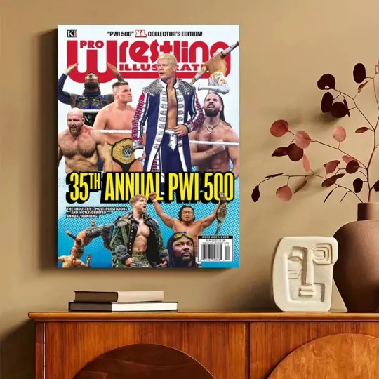 Discover 35th Annual PWI 500 Pro Wrestling Illustrated Magazine Cover Poster 2025