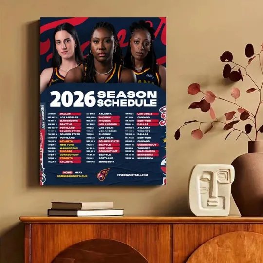 Discover Indiana Fever 2026 Season Schedule Poster