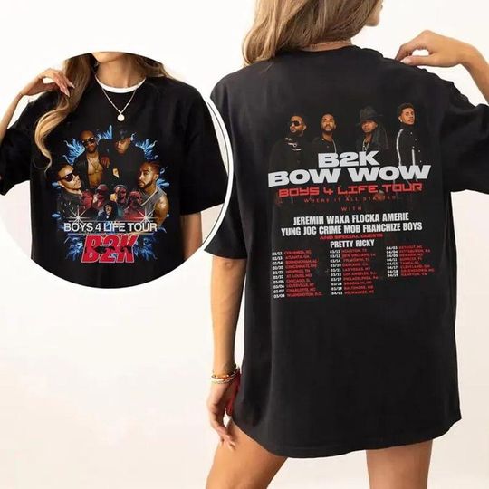 Discover B2K Bow Wow Boys 4 Life Tour 2026 Shirt, Y2K R&B Concert Tee, Vintage Hip Hop Graphic, Unisex Music Fan Shirt