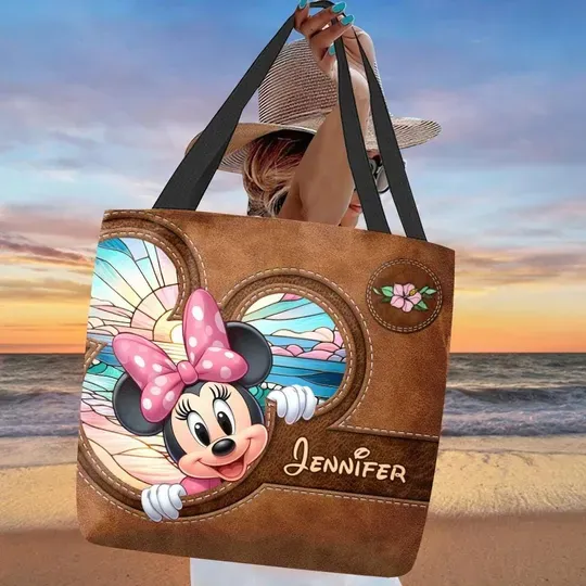 Discover Personalized Cute Mouse Tote Bag, Monster Tote Bag, Disneyland Bag, Love Cartoon Bag