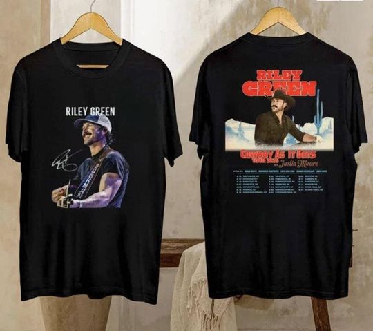 Discover Riley Green Tour 2026 Shirt, Cowboy As It Gets T-shirt, Country Music Merch Fan Gift