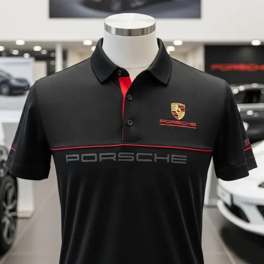 Discover Porsche Motorsport Heritage Racing Retro Mans Short Sleeve Polo Shirt 3D, S-5XL