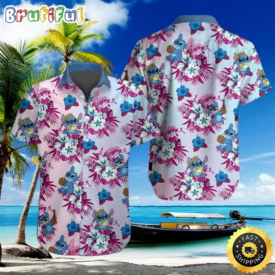 Discover Disney Stitch Hawaiian Shirt Summer Beach Gift_dla_82