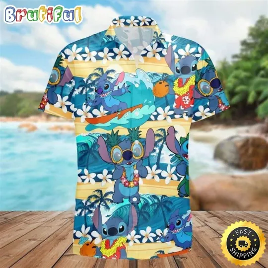 Discover Disney Stitch Hawaiian Shirt Beach Vacation Gift_gxz_11