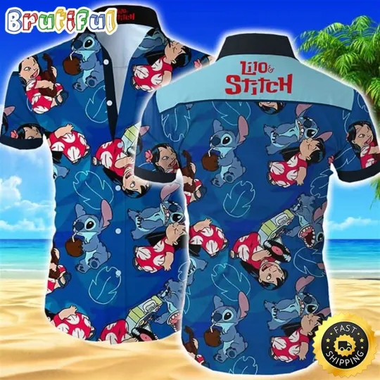 Discover Disney Lilo And Stitch Hawaiian Shirt Birthday Gift For Beach Lovers_49k_66