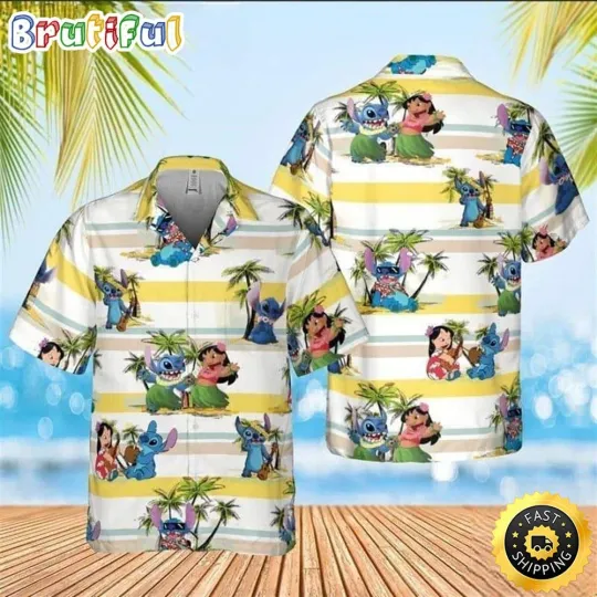 Discover Disney Lilo And Stitch Hawaiian Shirt Island Pattern Summer Beach Gift_ozb_4