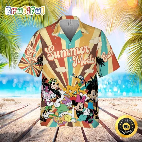 Discover Disney Summer Retro 3D Hawaiian Shirts Gift For Men And Women