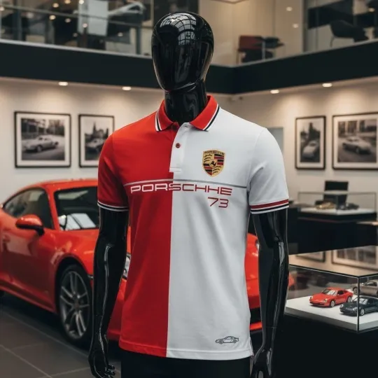 Por.schee Motorsport Heritage Racing Retro Mans Short Sleeve Polo Shirt 3D, S-5XL